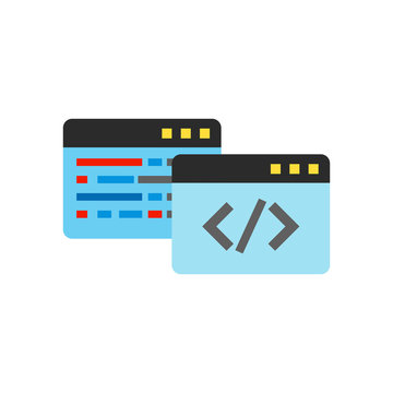 Coding flat icon