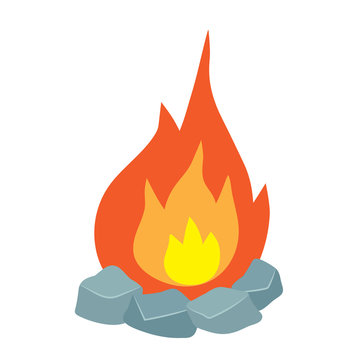 campfire isolated illustration