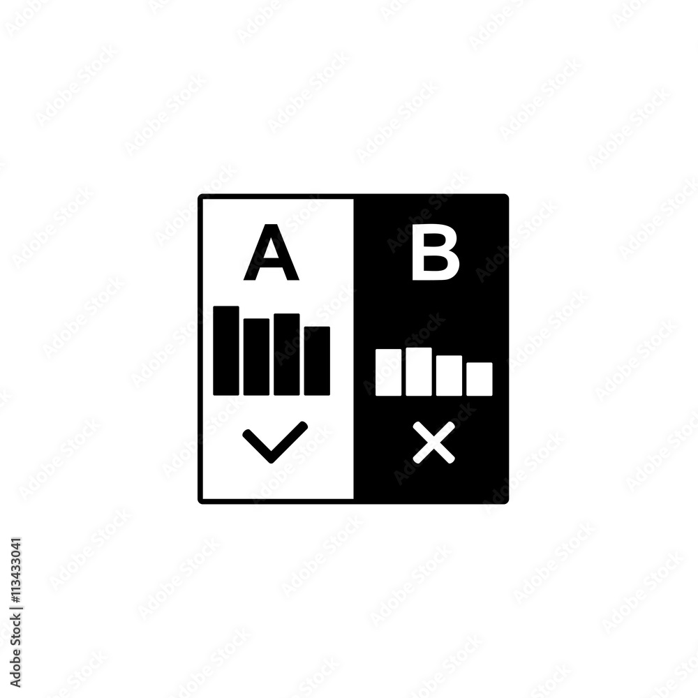 Poster split test simple icon
