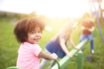Group of kids playing together