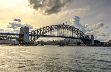 Sydney harbour bridge in daylight