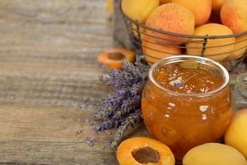 Apricot jam with lavender