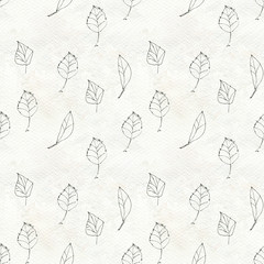 Seamless pattern with leaves