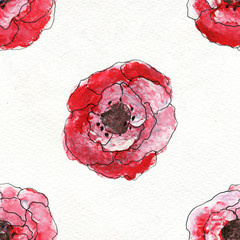 Seamless pattern with briar roses