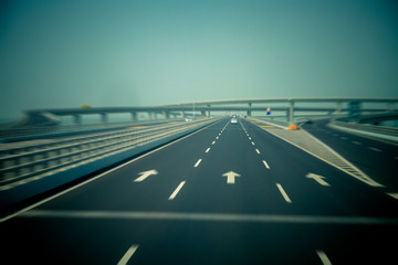 traffic on haiwan bridge,qingdao