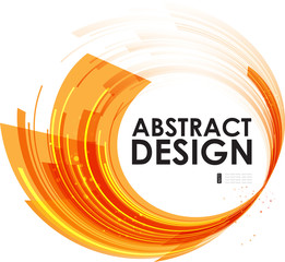 Abstract technology circles orange background