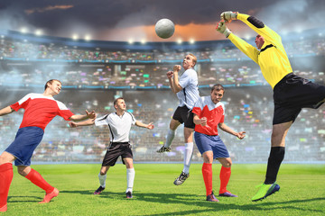 Obraz na płótnie Canvas the soccer game