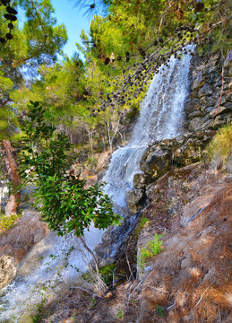 the waterfall at Loutraki Greece - famous greek places for vacation