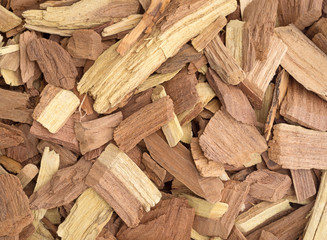Close view of mesquite smoking chips for barbecue
