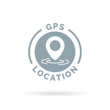 GPS location marker icon pin coordinates symbol. Vector illustration.