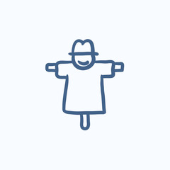Scarecrow sketch icon.