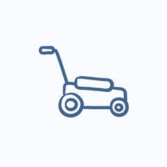 Lawnmover sketch icon.