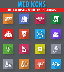 Alternative energy icons set