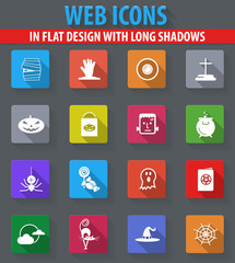 Set of halloween icons set