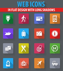 Travel icons set