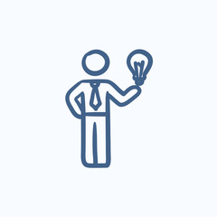 Business idea sketch icon.