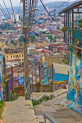 Fototapeta na wymiar Valparaiso houses