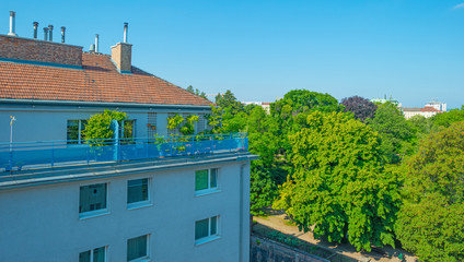 Fototapeta na wymiar Highrise with apartments in Vienna