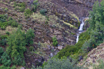 Fototapeta na wymiar Mountain and waterfall