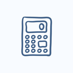 Calculator sketch icon.
