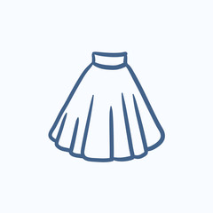 Skirt sketch icon.