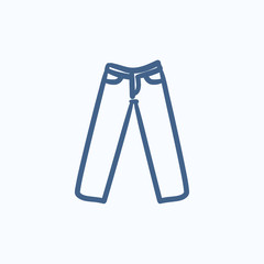 Trousers sketch icon.