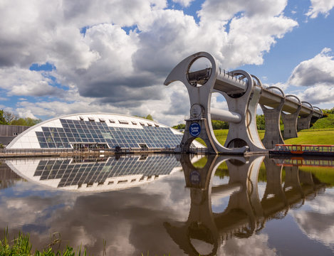 May 23rd 2016. The Falkirk Wheel boat lift and visitor centre, Falkirk, Scotland, UK