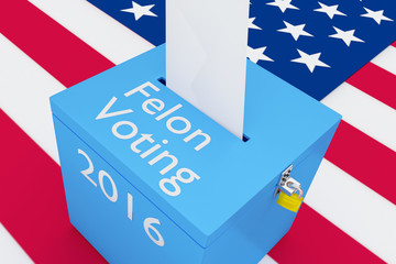 Felon Voting 2016 election concept