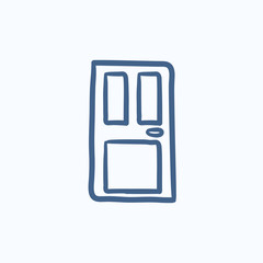 Front door sketch icon.