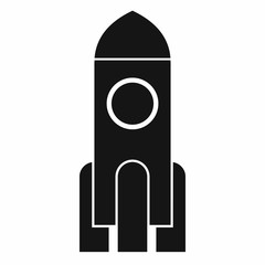 Rocket icon, simple style
