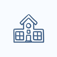 Fototapeta premium Building sketch icon.