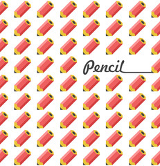 Seamless pattern of pencils in retro style