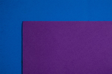 Eva foam ethylene vinyl acetate smooth purple surface on blue sponge plush background