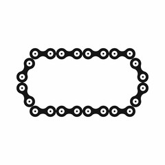 Bicycle chain icon, simple style