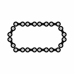 Bicycle chain icon, simple style