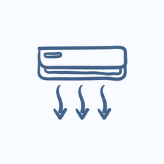 Air conditioner sketch icon.