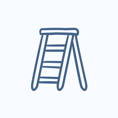 Stepladder sketch icon.