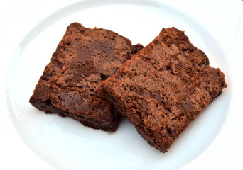 Delicious and soft fresh homemade brownie chocolate