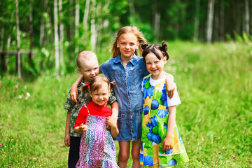 Fototapeta premium Children happiness outdoors.