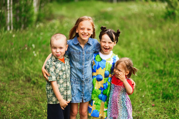 Fototapeta premium Children happiness outdoors.