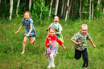 Fototapeta premium Children happiness outdoors.