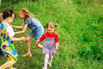 Fototapeta premium Children happiness outdoors.