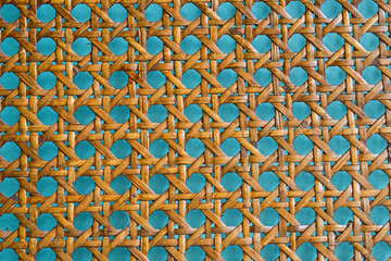 Wooden bamboo mesh texture design detail