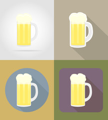 beer glass objects and equipment for the food vector illustratio
