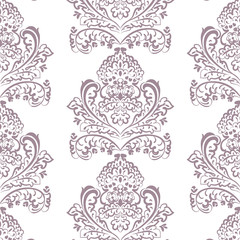 Vector floral lace pattern in Oriental style. Ornamental lace pattern for wedding invitations, greeting cards, wallpaper, backgrounds, fabrics, textile. Traditional decor. Lavender color