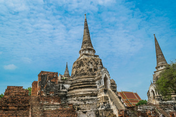 Fototapeta premium The Ancient Royal Palace in Ayutthaya of Thailand