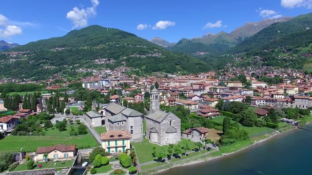 Gravedona - Como Lake - Chiesa Santa Maria del Tiglio_ vista aerea