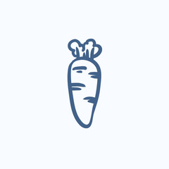 Carrot sketch icon.