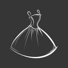 ball gown hand drawing