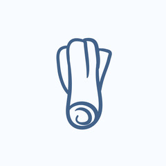 Obraz premium Leek sketch icon.